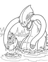 coloriage ben 10 combat un alien marin